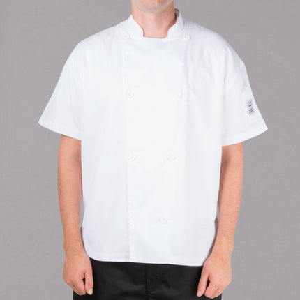 Áo bếp cộc tay lưng lưới Chef Revival Silver J205 màu trắng size L