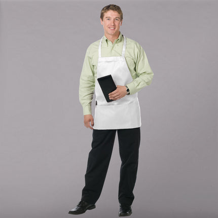 Tạp dề yếm ngắn vải poly-cotton có thể tùy chỉnh Chef Revival trắng, 3 túi