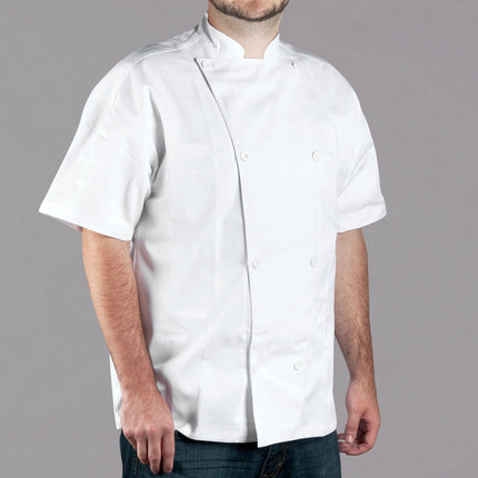 Áo bếp tay ngắn unisex Chef Revival Silver J005 trắng in tùy chỉnh - 2X