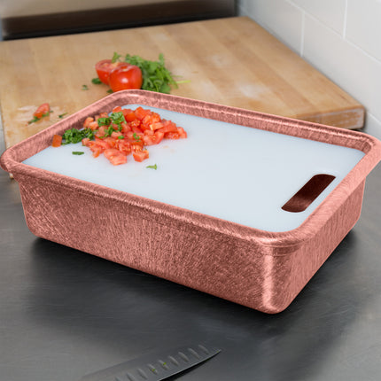 Bộ khay sâu và thớt HS Inc. HS1050C Prep n Serve màu ớt paprika 44 x 32 cm