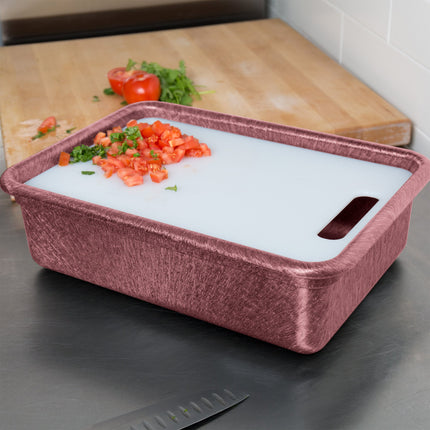 Bộ khay sâu và thớt HS Inc. HS1050C Prep n Serve màu mâm xôi 44 x 32 cm