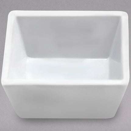 Cốc đựng nước chấm melamine vuông kozara Elite Global Solutions D4SQ Zen 118 ml - Màu trắng, Thùng 6 cái