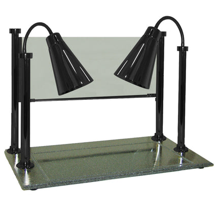 Trạm cắt thịt Hanson Heat Lamps CD/900/ST/B kép Lamp 50,8 cm x 91,4 cm đen cắt thịt trạm Synthetic đá granite chân đế và