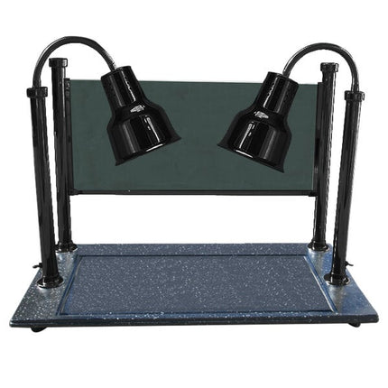 Trạm cắt thịt đèn đôi Hanson Heat Lamps CD/600/ST/B 50,8 x 91,4 cm đen đế đá granite tổng hợp kính chắn khuẩn