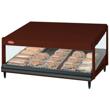 Tủ trưng bày giữ nóng kệ nghiêng Hatco GRSDS-60 Glo-Ray đồng cổ 152 cm - 120V