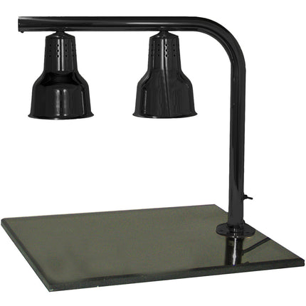 Quầy cắt thịt 2 bóng đèn Hanson Heat Lamps FLD/BB/B 51 x 61 cm đen, đế đá granite tổng hợp