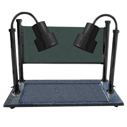 Trạm cắt thịt Hanson Heat Lamps CD/200/ST/B đèn sưởi đôi 51 x 91 cm màu đen kèm đế đá granite tổng hợp và tấm chắn kính
