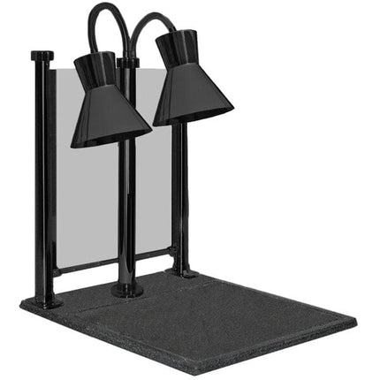 Trạm cắt thịt Hanson Heat Lamps DLM/300/CC/ST/B đèn đôi 51 x 61 cm đen kèm kính chắn