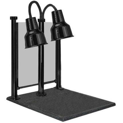 Trạm thái thịt Hanson Heat Lamps DLM/600/CC/ST/B 2 bóng 51 x 61 cm màu đen có kính chắn