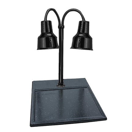 Trạm cắt thịt đèn sưởi 2 bóng Hanson Heat Lamps DLM/BB/600/ST/B 46 x 51 cm, đen, đế đá granite tổng hợp