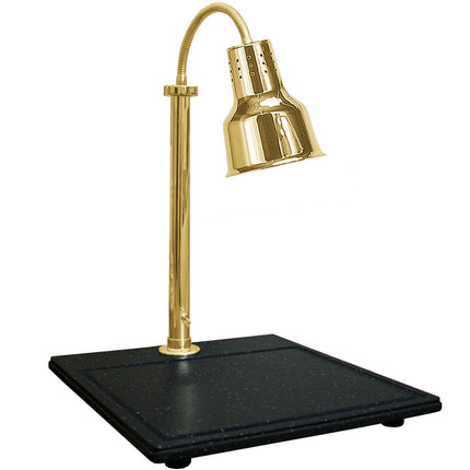 Bàn lóc thịt đèn sưởi Hanson Heat Lamps đồng thau đế đá granit 46 x 51 cm