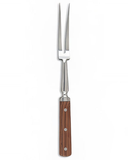 Nĩa Đầu Bếp Browne 5551 35.6 cm 2 Răng Tay Cầm Gỗ Cứng Thép Không Gỉ