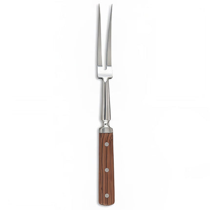 Nĩa Đầu Bếp Browne 5551 35.6 cm 2 Răng Tay Cầm Gỗ Cứng Thép Không Gỉ