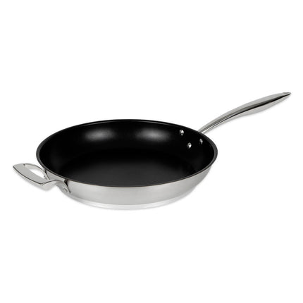 Chảo Rán Thép Chống Dính Browne 5724062 31.8 cm Tay Cầm Kim Loại Đặc