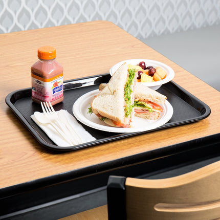 Khay nhựa đựng đồ ăn nhanh màu đen Choice 30 x 41 cm - Thùng 48 cái