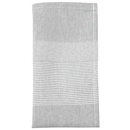 Khăn ăn đen bằng vải sọc Snap Drape 46 cm x 56 cm - Gói 12 cái