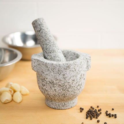 Bộ cối và chày đá granite Fox Run 7,6 cm