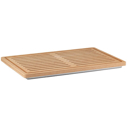 Thớt cắt bánh mì gỗ có khay hứng vụn inox Frilich ETO000E001 Elegance 58 x 37 x 3,5 cm