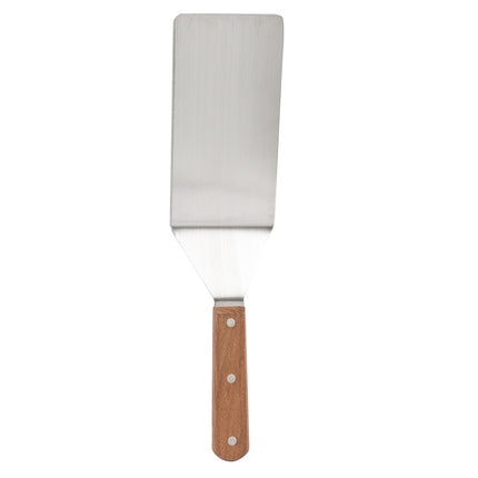 Xẻng Lật/Phục Vụ American Metalcraft 19008 Cạnh Bo Tròn Thép Không Gỉ/Gỗ 40 cm