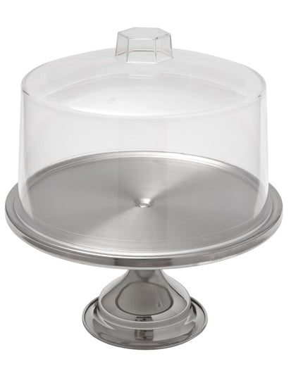 Đế Bánh American Metalcraft 19SET 34.5 cm Nắp Chống Vỡ, Trong Suốt/Thép Không Gỉ