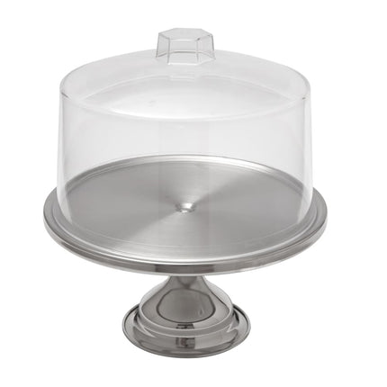Đế Bánh American Metalcraft 19SET 34.5 cm Nắp Chống Vỡ, Trong Suốt/Thép Không Gỉ