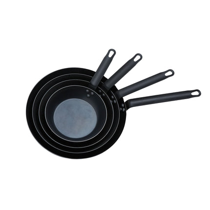 Chảo Rán Thép Carbon American Metalcraft BSFP8 20.3 cm Tay Cầm Kim Loại Màu Đen