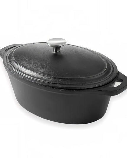 Khay Nướng Gang American Metalcraft CIPO4 3.8 lít Hình Oval Có Nắp