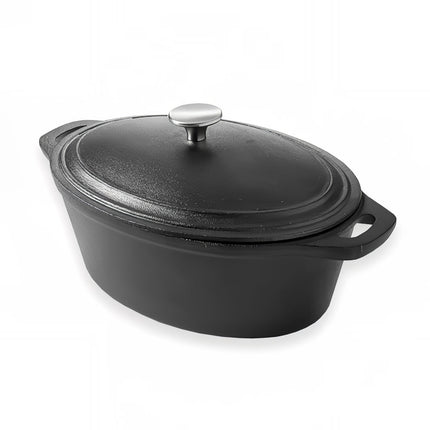 Khay Nướng Gang American Metalcraft CIPO4 3.8 lít Hình Oval Có Nắp