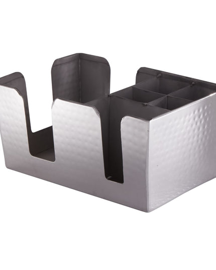 Hộp Đựng Quầy Bar American Metalcraft HMBAR8 6 Ngăn, Dập Nổi, Thép Không Gỉ