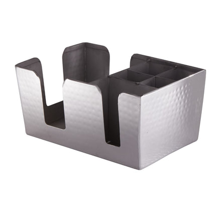 Hộp Đựng Quầy Bar American Metalcraft HMBAR8 6 Ngăn, Dập Nổi, Thép Không Gỉ