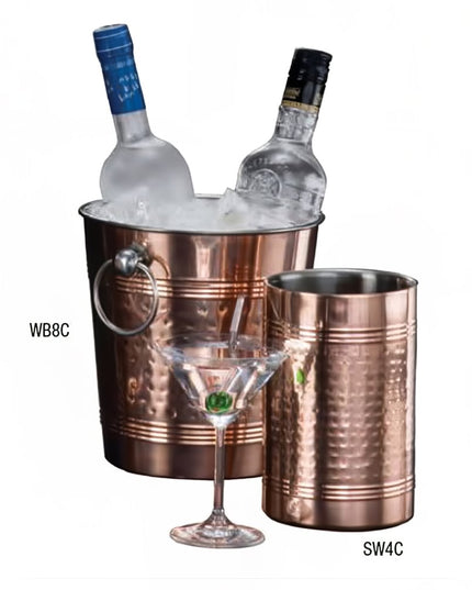 Xô Ướp Rượu American Metalcraft SW4C 18.4 cm - Thép Không Gỉ Mạ Đồng, Hoàn Thiện Búa