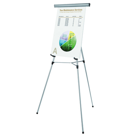 Giá vẽ ba chân kim loại bạc thu gọn MasterVision FLX05102MV 97 - 175 cm