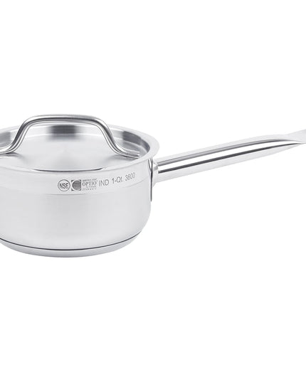 Nồi Cán Inox Vollrath Optio 3800 0.9 lít Tay Cầm Kim Loại Rỗng Dùng Bếp Từ