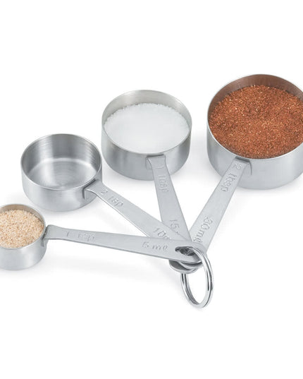 Bộ 4 Thìa Đo Lường Thành Thẳng Vollrath 46589 1 Tsp - 2 Tbsp Thép Không Gỉ 18 Ga