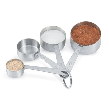 Bộ 4 Thìa Đo Lường Thành Thẳng Vollrath 46589 1 Tsp - 2 Tbsp Thép Không Gỉ 18 Ga