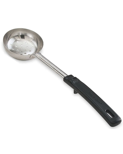 Thìa Múc Có Lỗ Vollrath 61180 237 ml Tay Cầm Nhựa Poly Đen Thép Không Gỉ