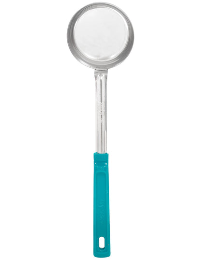 Thìa Chia Phần Đặc Vollrath 62177 177 ml Tay Cầm Poly Màu Xanh Mòng Két Thép Không Gỉ