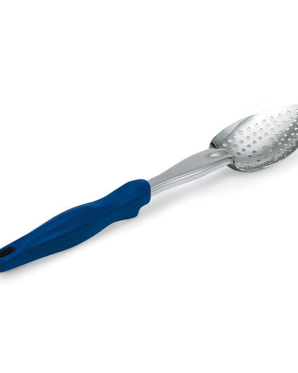 Thìa Có Lỗ Hạng Nặng Vollrath 6414230 35.6 cm Tay Cầm Nylon Xanh Dương
