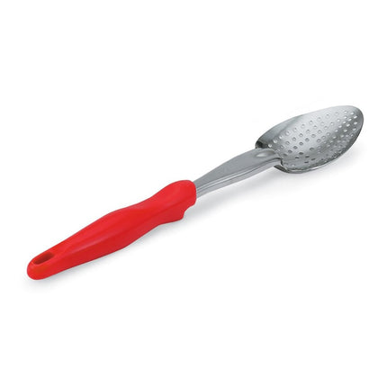 Thìa Có Lỗ Hạng Nặng Vollrath 6414240 35.6 cm Tay Cầm Nylon Đỏ