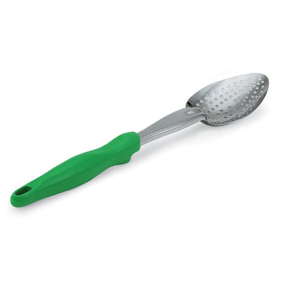 Thìa Có Lỗ Hạng Nặng Vollrath 6414270 35.6 cm Tay Cầm Nylon Xanh Lá