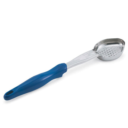 Thìa Múc Oval Có Lỗ Vollrath 6422230 59 ml Tay Cầm Nylon Xanh Dương Cao Cấp Thép Không Gỉ