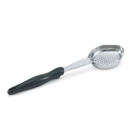 Thìa Múc Oval Có Lỗ Vollrath 6422320 89 ml Tay Cầm Nylon Đen Cao Cấp Thép Không Gỉ