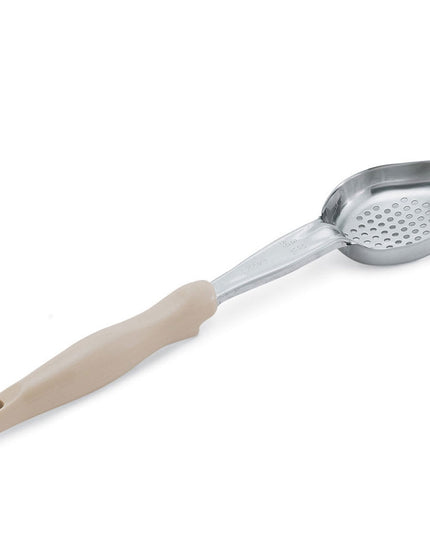 Thìa Múc Oval Có Lỗ Vollrath 6422335 89 ml Tay Cầm Nylon Ngà Cao Cấp Thép Không Gỉ