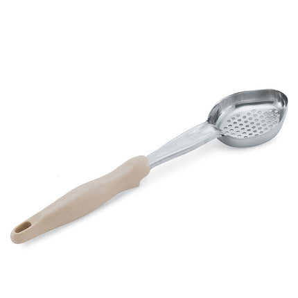 Thìa Múc Oval Có Lỗ Vollrath 6422335 89 ml Tay Cầm Nylon Ngà Cao Cấp Thép Không Gỉ