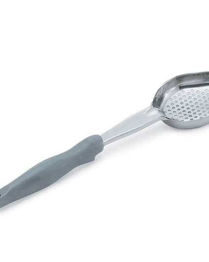 Thìa Múc Oval Có Lỗ Vollrath 6422445 118 ml Tay Cầm Nylon Xám Thép Không Gỉ