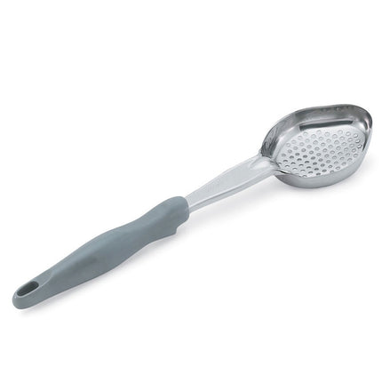 Thìa Múc Oval Có Lỗ Vollrath 6422445 118 ml Tay Cầm Nylon Xám Thép Không Gỉ