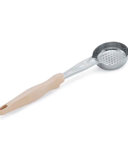 Thìa Chia Phần Tròn Có Lỗ Vollrath 6432335 89 ml - Tay Cầm Nylon Màu Ngà, Cao Cấp, Thép Không Gỉ