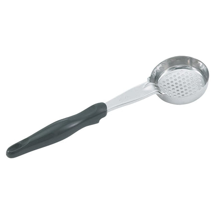 Muỗng Múc Tròn Có Lỗ Vollrath 6432520 148 ml Tay Cầm Nylon Đen Hạng Nặng Thép Không Gỉ
