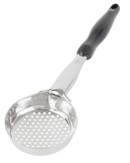 Thìa Chia Phần Tròn Có Lỗ Vollrath 6432620 177 ml - Tay Cầm Nylon Màu Đen, Cao Cấp, Thép Không Gỉ