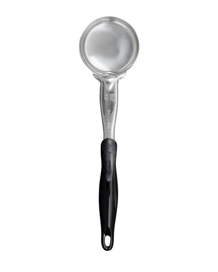 Muỗng Múc Tròn Không Lỗ Vollrath 6433420 118 ml Tay Cầm Nylon Đen Hạng Nặng Thép Không Gỉ
